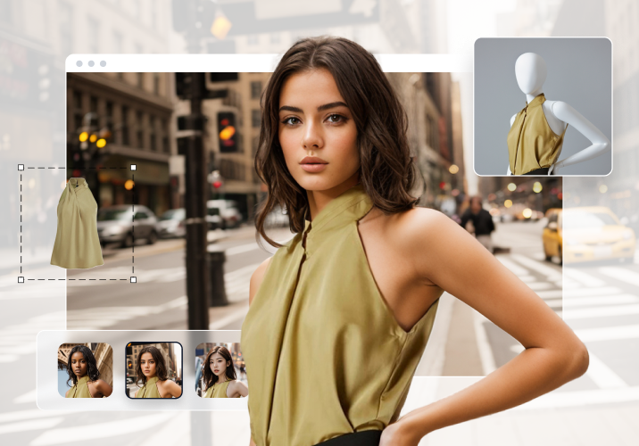 Showcase your products flawlessly on versatile virtual models, enhancing your brand's appeal without breaking the bank. Enjoy unparalleled convenience and cost savings by eliminating the need for traditional photoshoots.[for small screen]